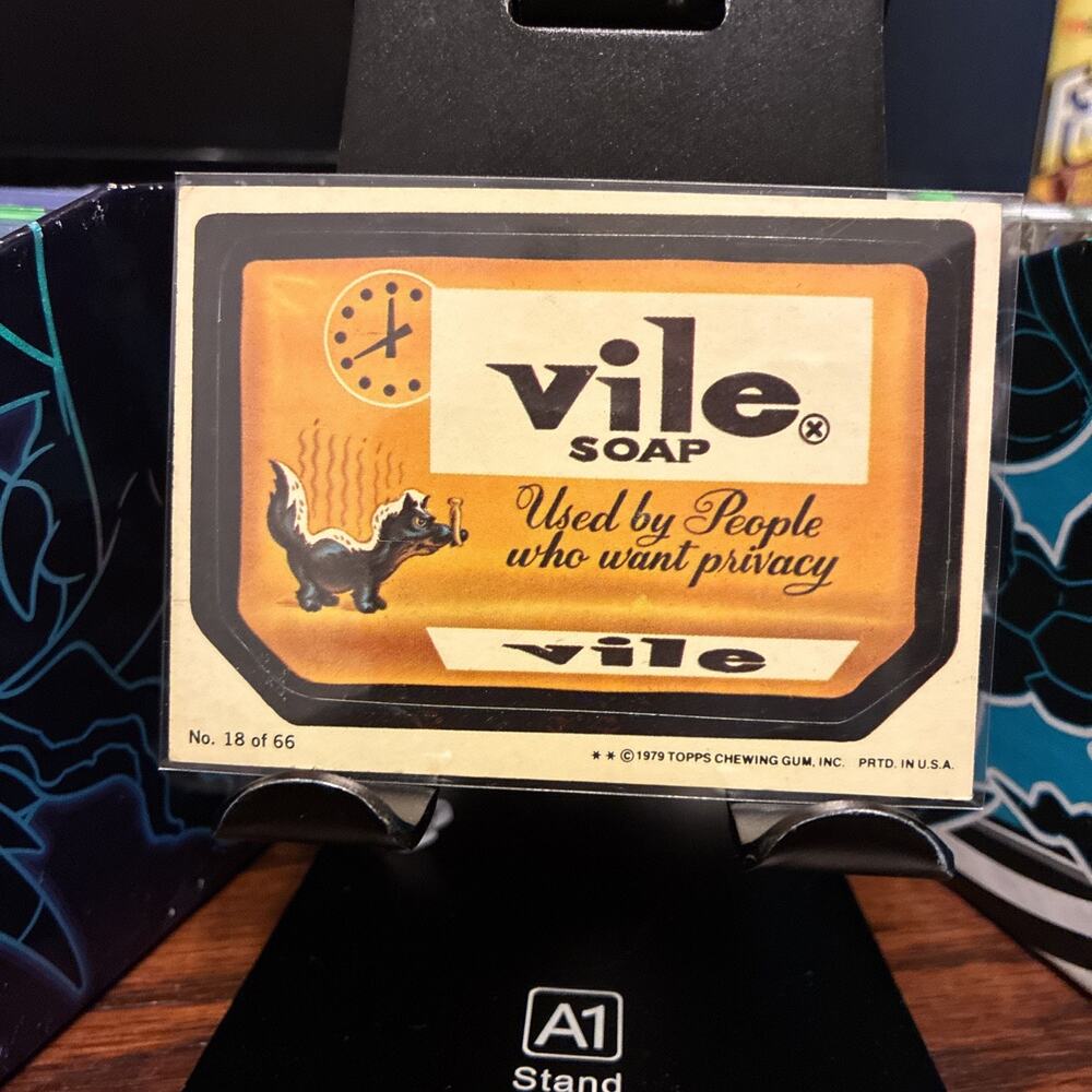 1979 Topps - Wacky Packages - #18 Vile Soap Advertising Sticker Series #1 PK0100